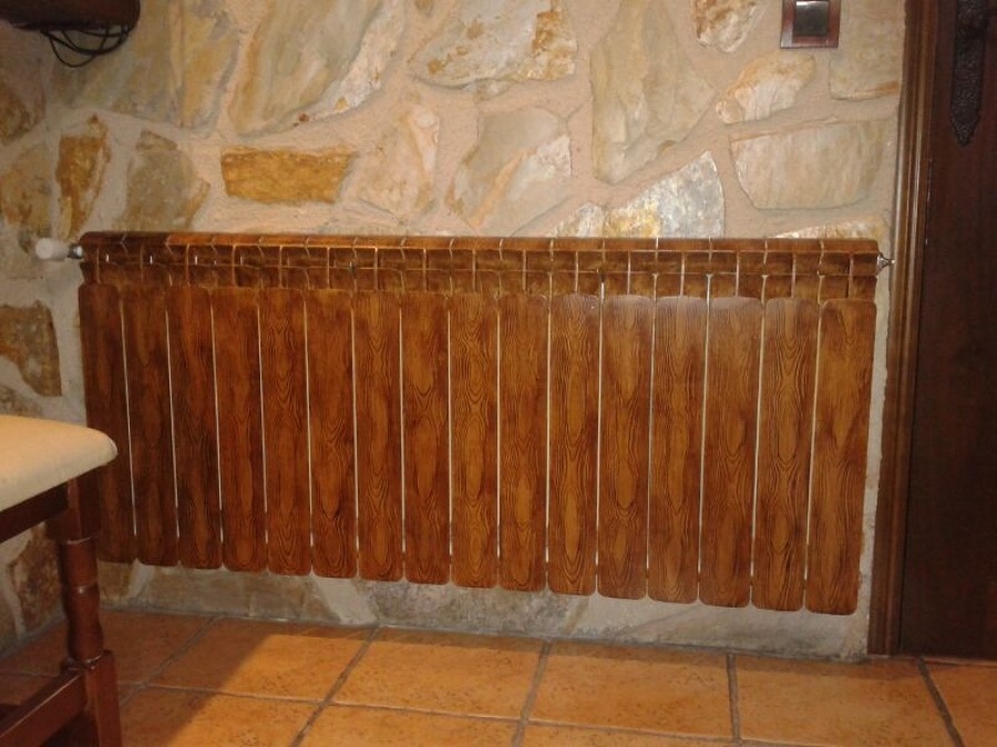 Radiador efecto madera