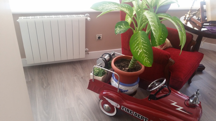 Radiador en salón