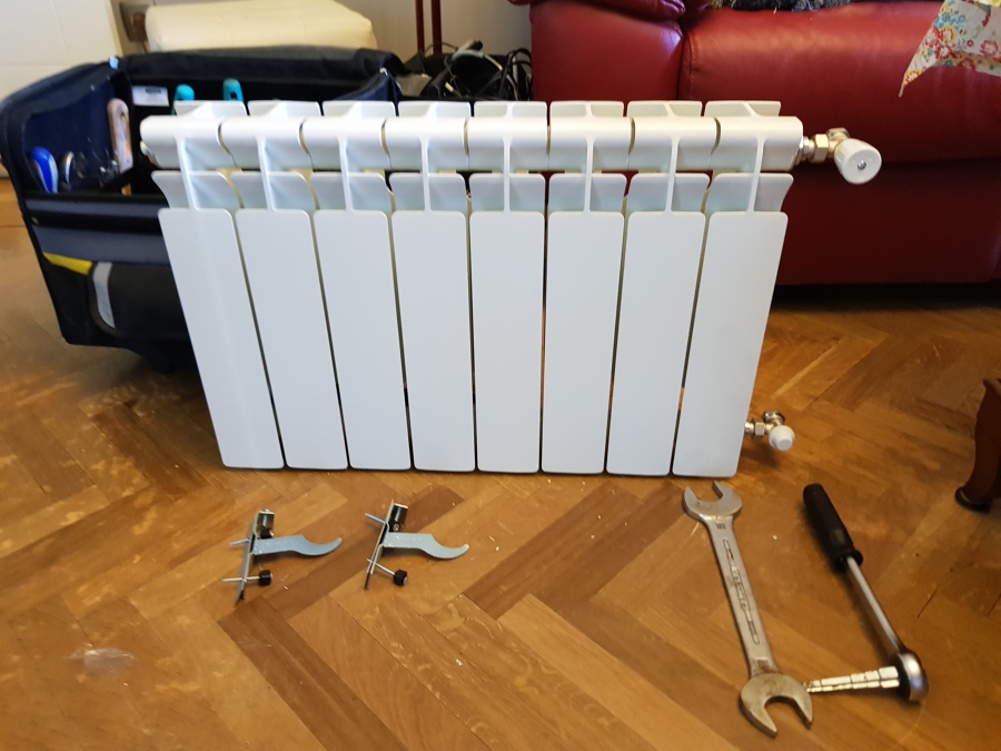 Radiador preparado para instalar