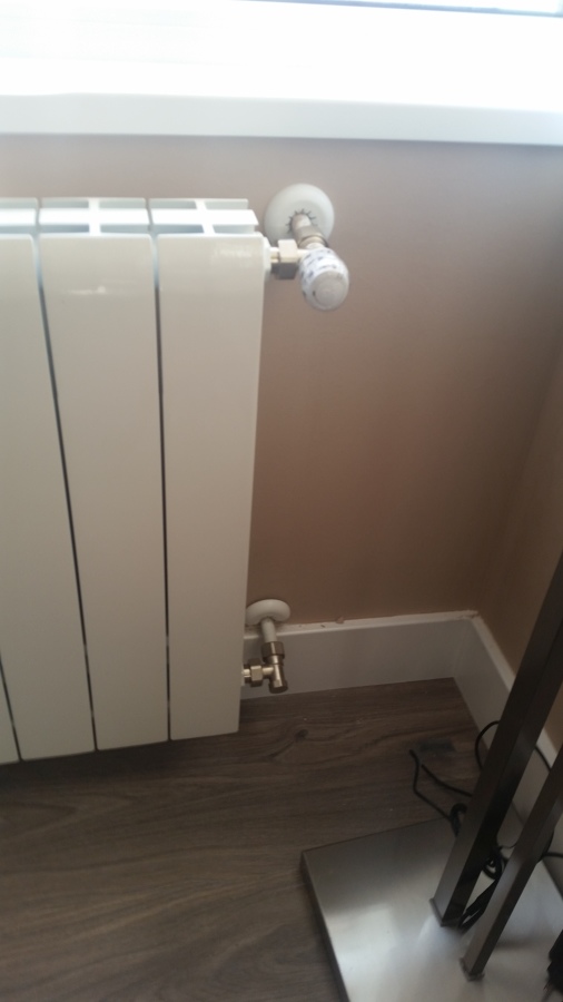 radiador vista instalación interior
