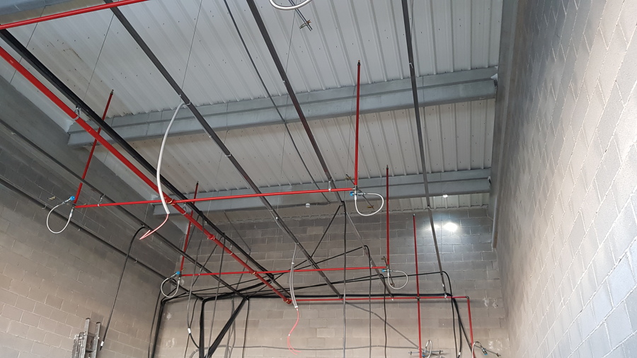 Ramal rociadores cubierta superior