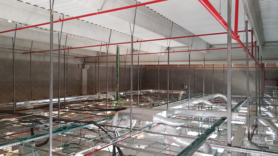 Ramales para rociadores montantes y falso techo