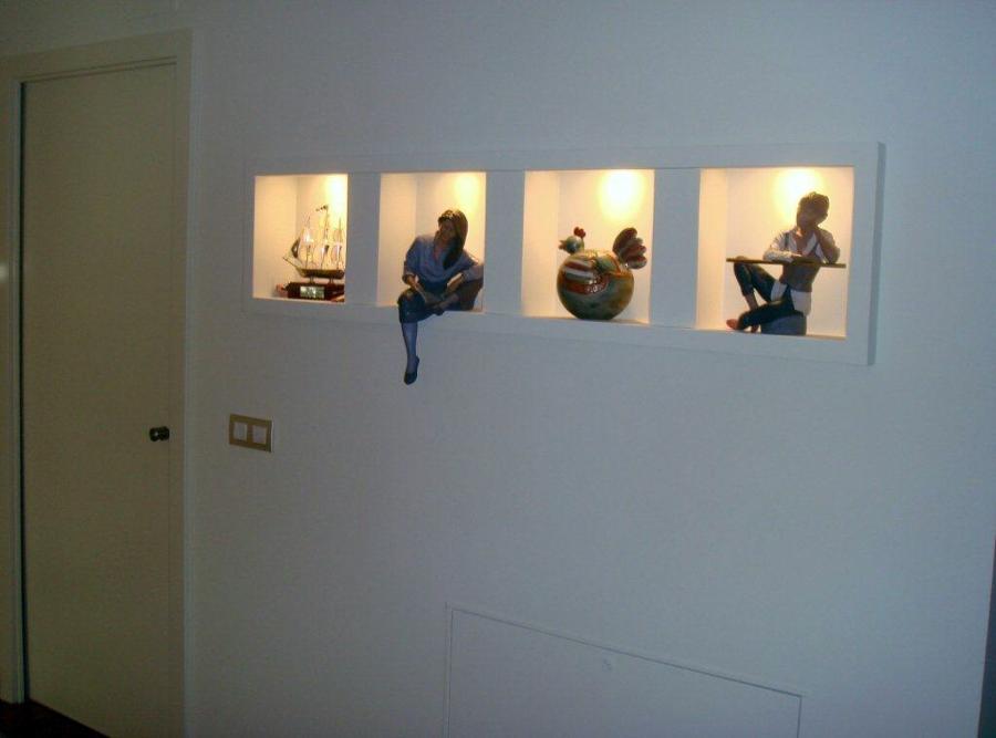 Realización de hornacillas en pared