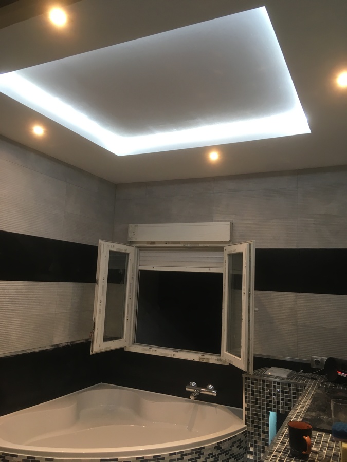 Reforma baño techo falso