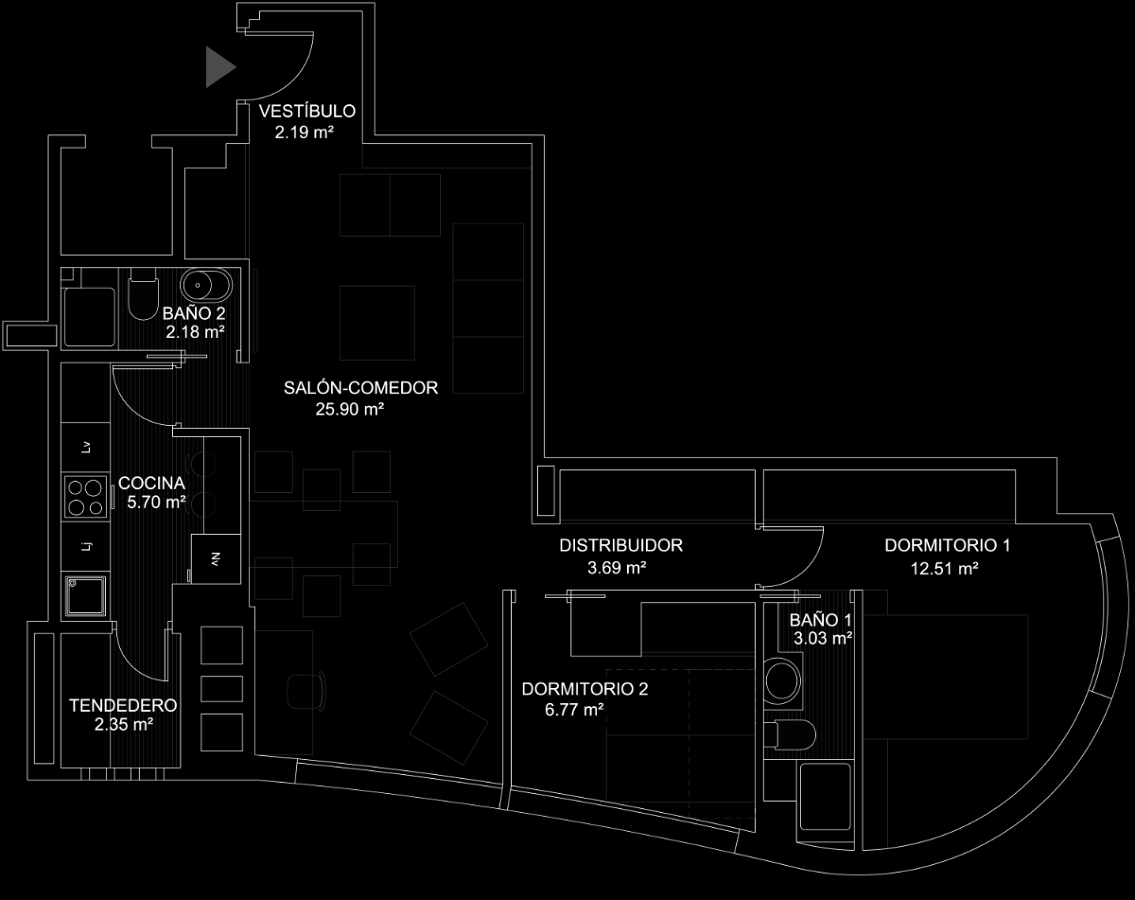 Reforma de apartamento en Madrid. Estado reformado