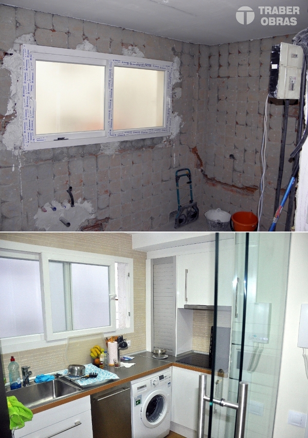 Cocina. Antes y después.