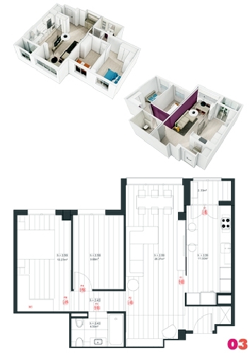 Reforma de piso de 67m2