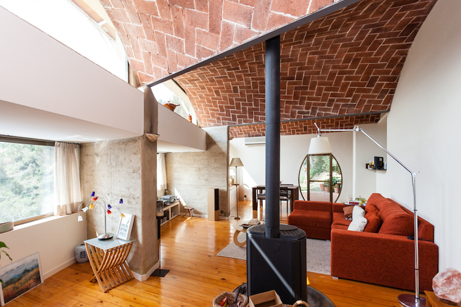 Salón estilo rústico moderno