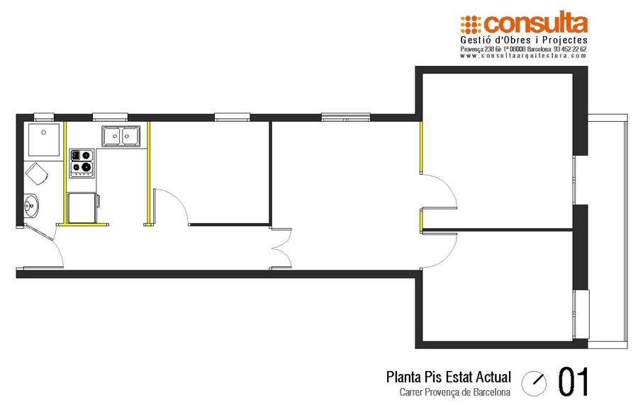 Reforma Integral de Apartamento en el  barrio de la Sagrada Família (Barcelona)