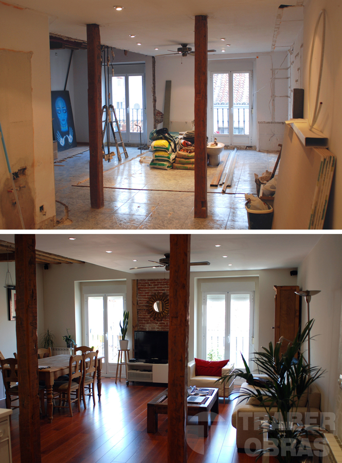 ​Reforma integral de vivienda en barrio de Chueca de Madrid por Traber Obras.