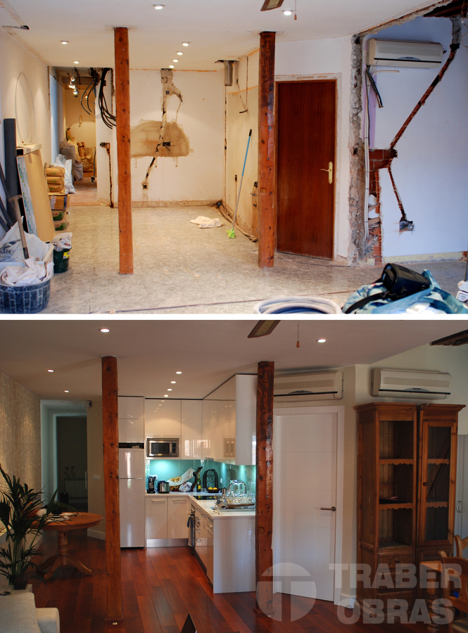 ​Reforma integral de vivienda en barrio de Chueca de Madrid por Traber Obras.