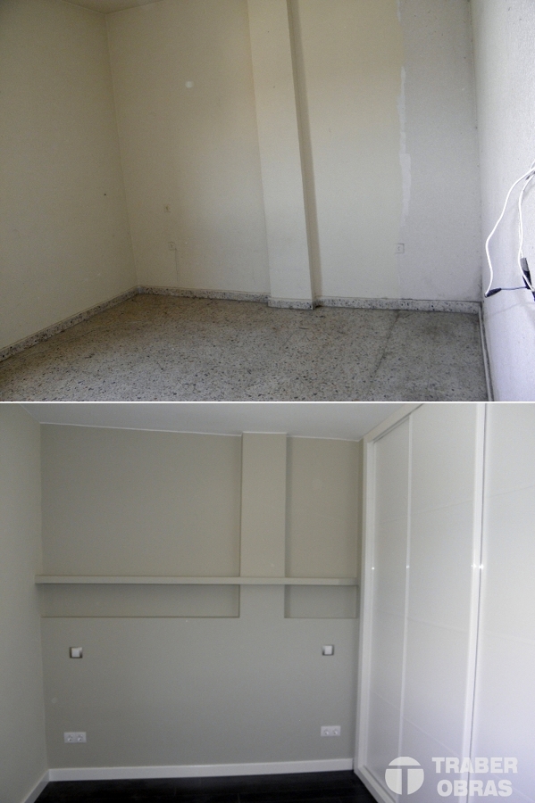 Alisado y pintura. Antes y después.