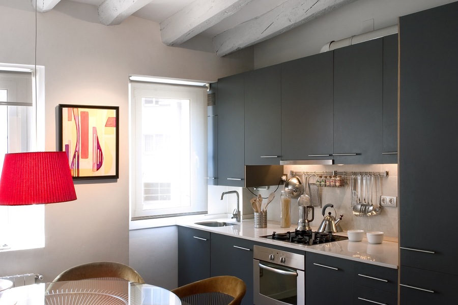 Reforma total, detalle Cocina en Loft en Barcelona