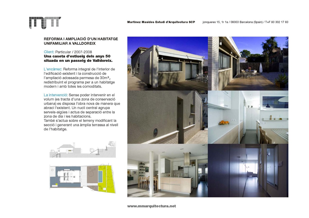 Reforma y ampliación de vivienda unifamiliar aislada