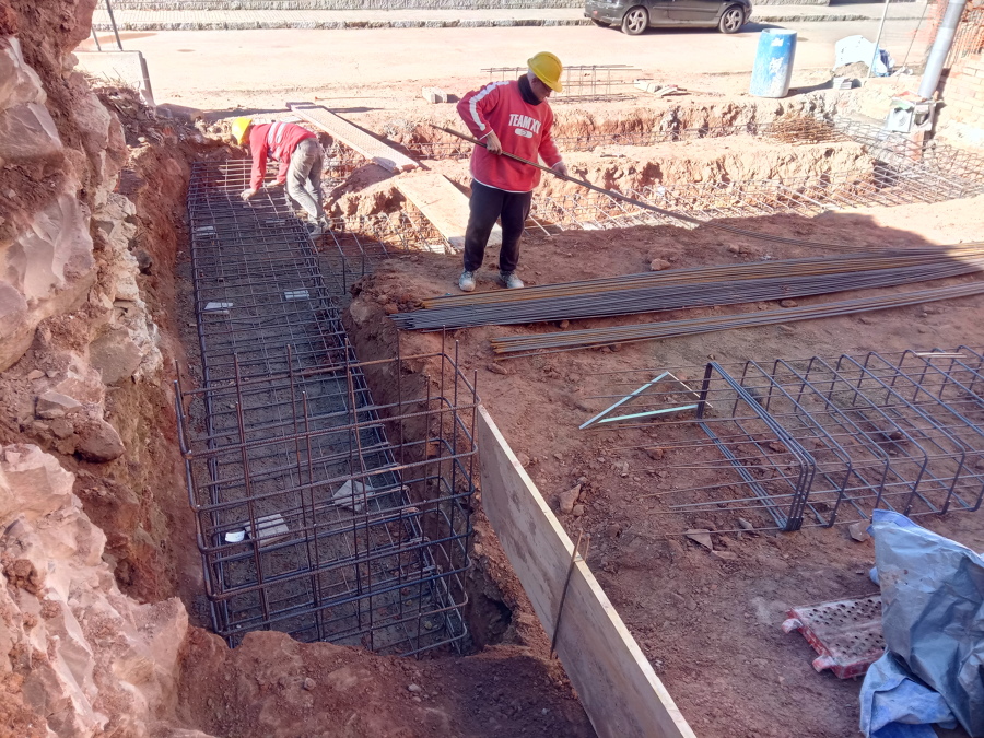 Refuerzo de zunchos principales.