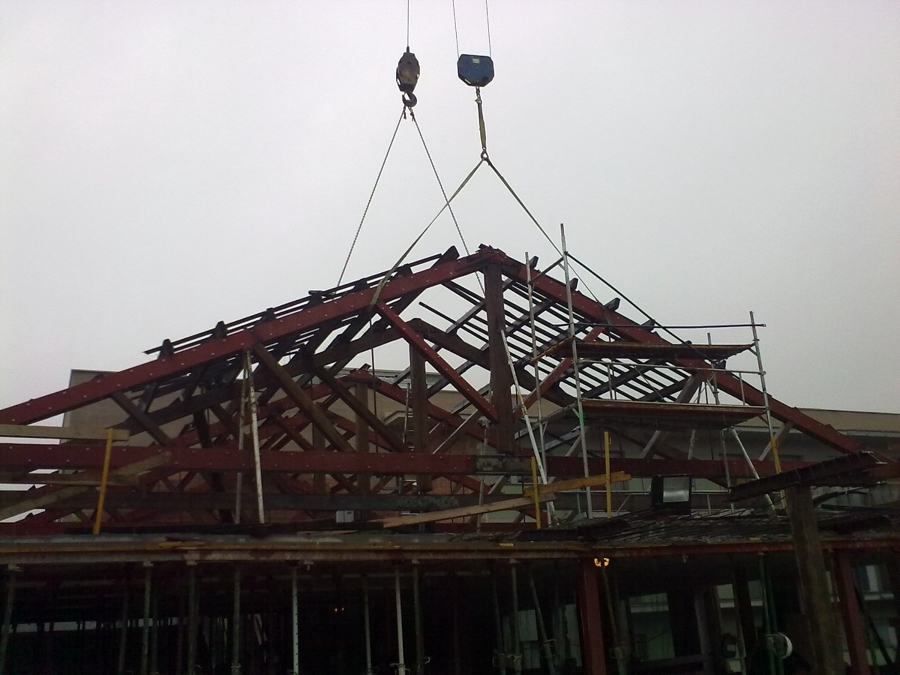 refuerzo estructura cubierta