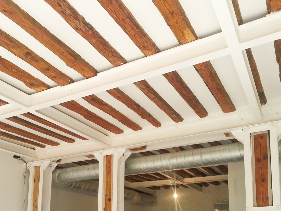 REFUERZO FORJADO SUPERIOR, RECUPERACIÓN ENTREVIGADO VISTO 1/3