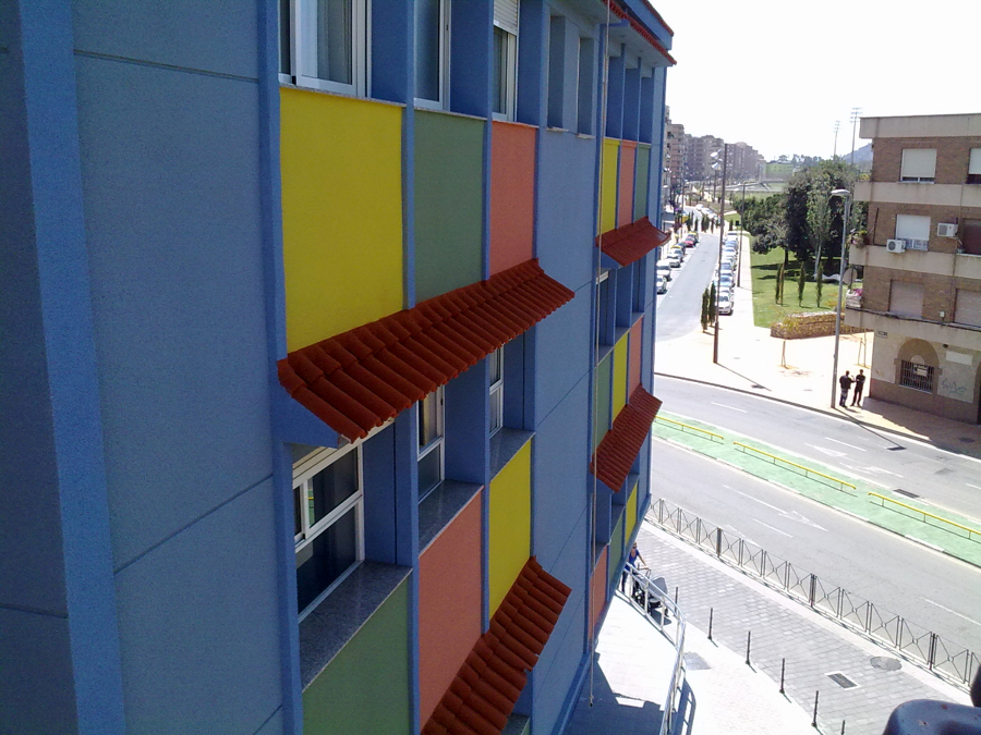 Rehabilitación de fachada con corcho proyectado