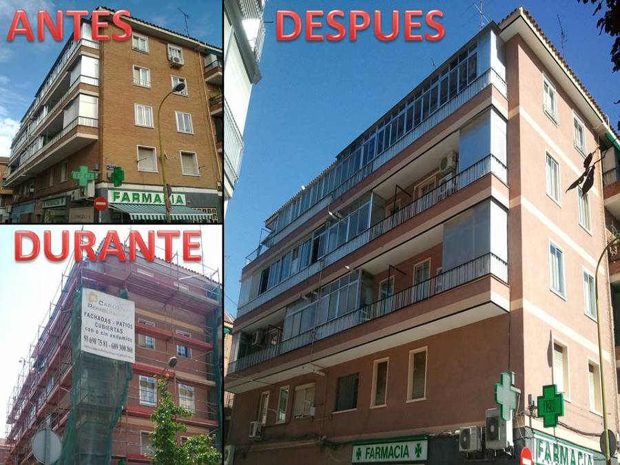 Rehabilitación fachada monocapa