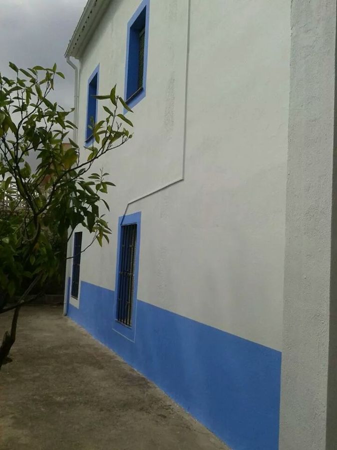 Rehabilitación y pintura de fachada chalet/casa de campo. Alcudia-Enguera