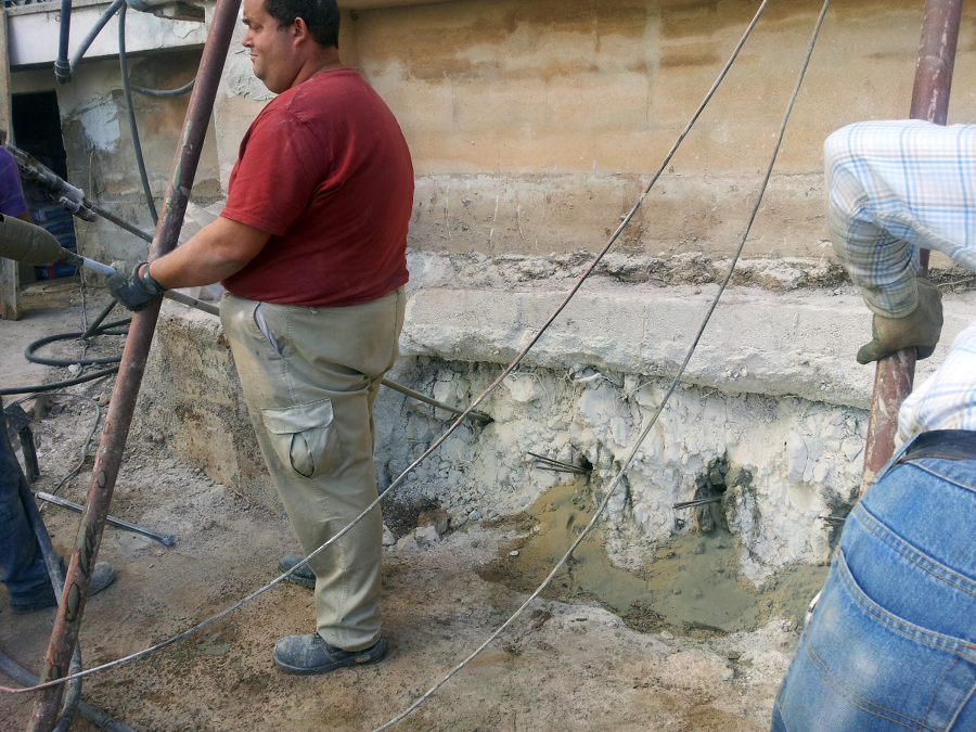 Rellenado de pilotes