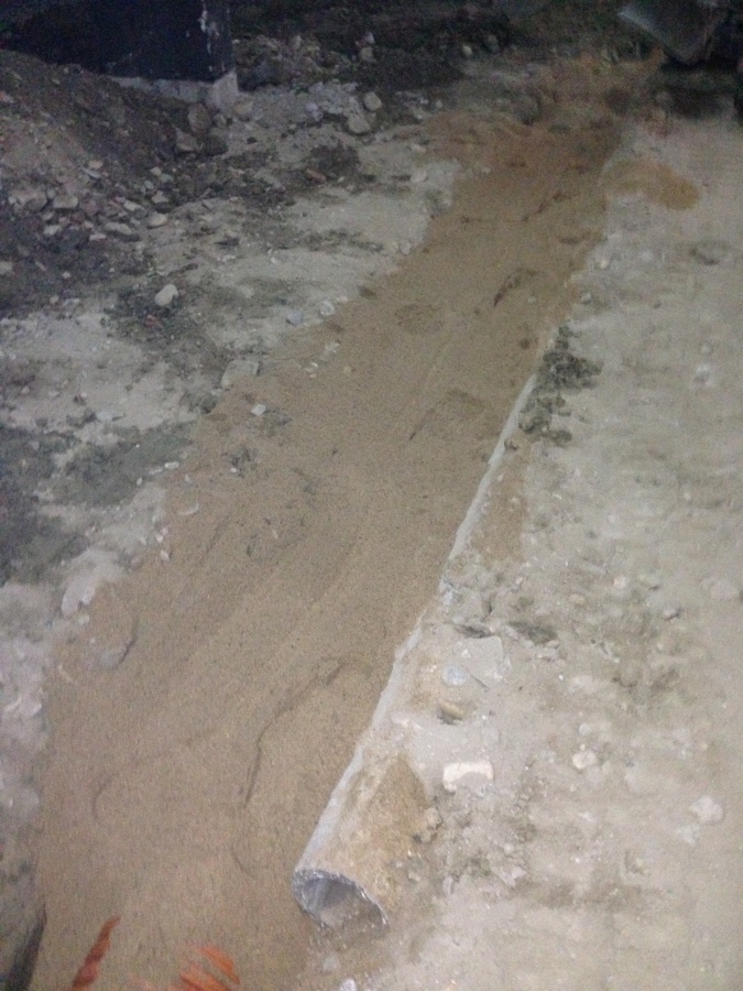 Relleno de arena de río