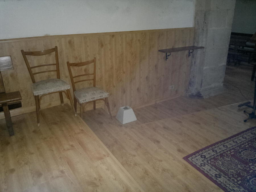 Remate tarima con piedra