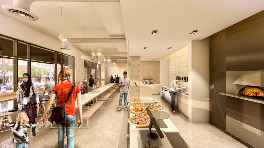 render 3d restaurante