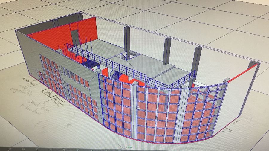 Render proyecto 3D tienda bicicletas