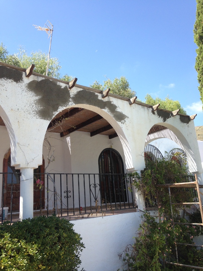 Renovación de mortero seco en fachada