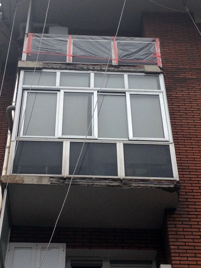 Reparación de frente de balcón