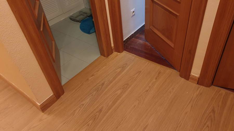 Reparación de suelo por fuga de agua.