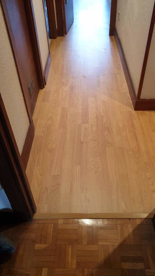 Reparación de suelo por fuga de agua.