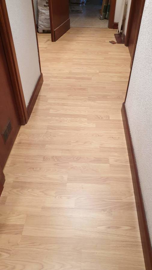 Reparación de suelo por fuga de agua.