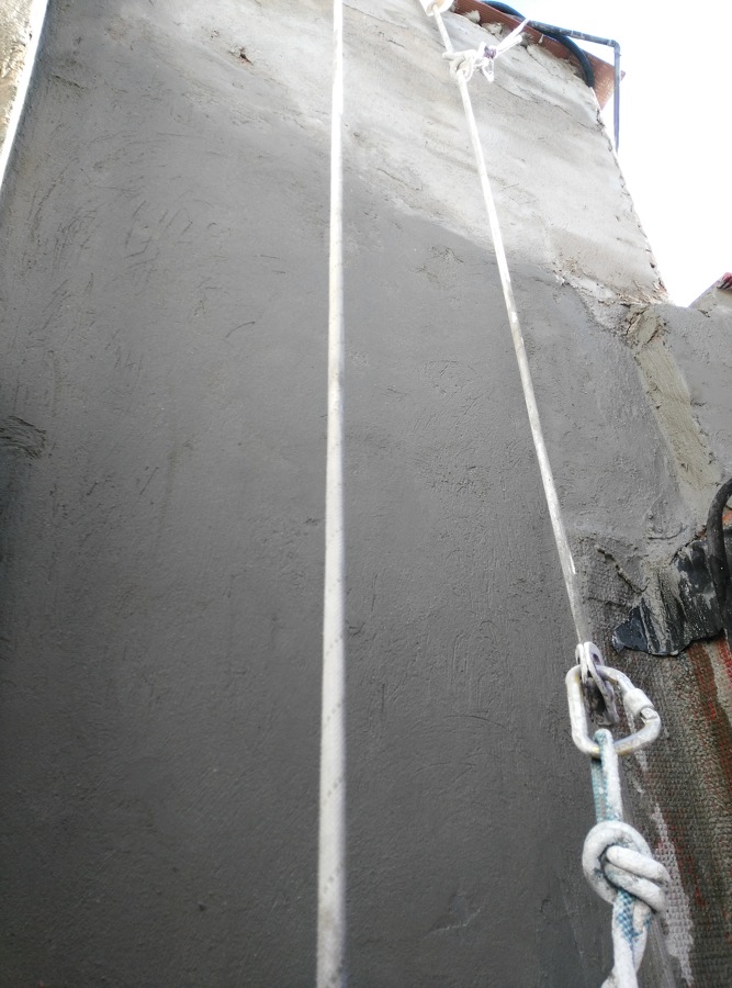 Reparacion En patio interior con mortero cal