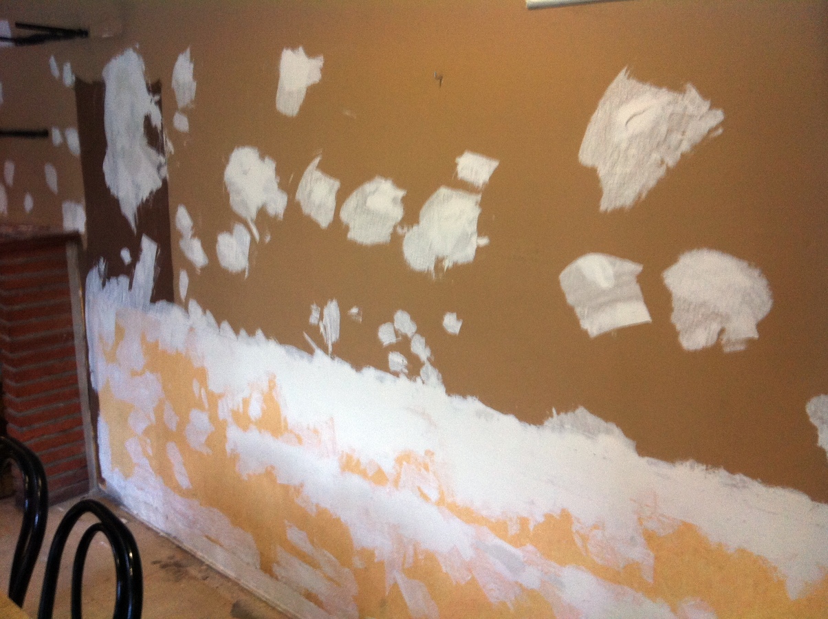 Reparación paredes.