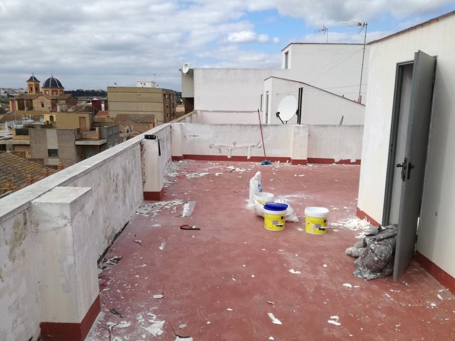 Reparacion y pintado en terraza
