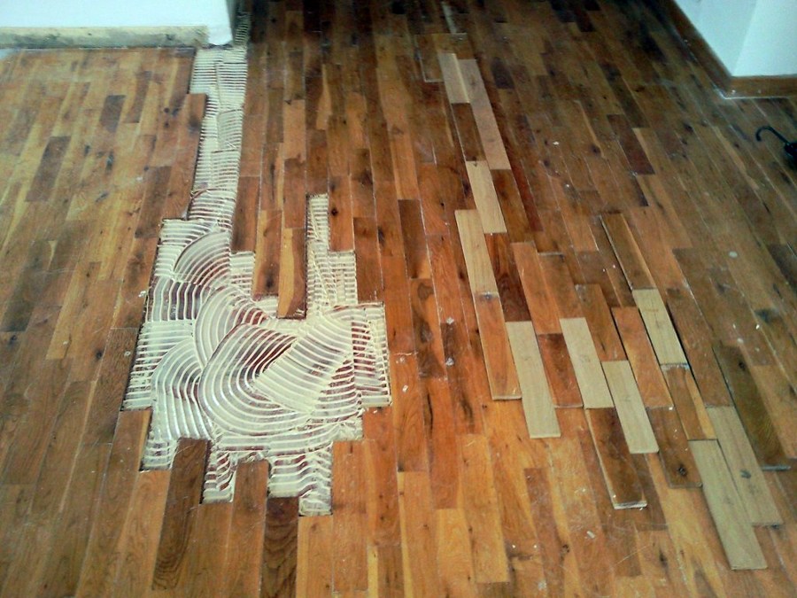 RESTAURACIÓN TABLILLA ROBLE CON NUDOS