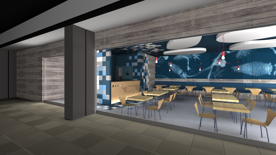 RESTAURANTE COMIDA RAPIDA - PERSPECTIVA LATERAL