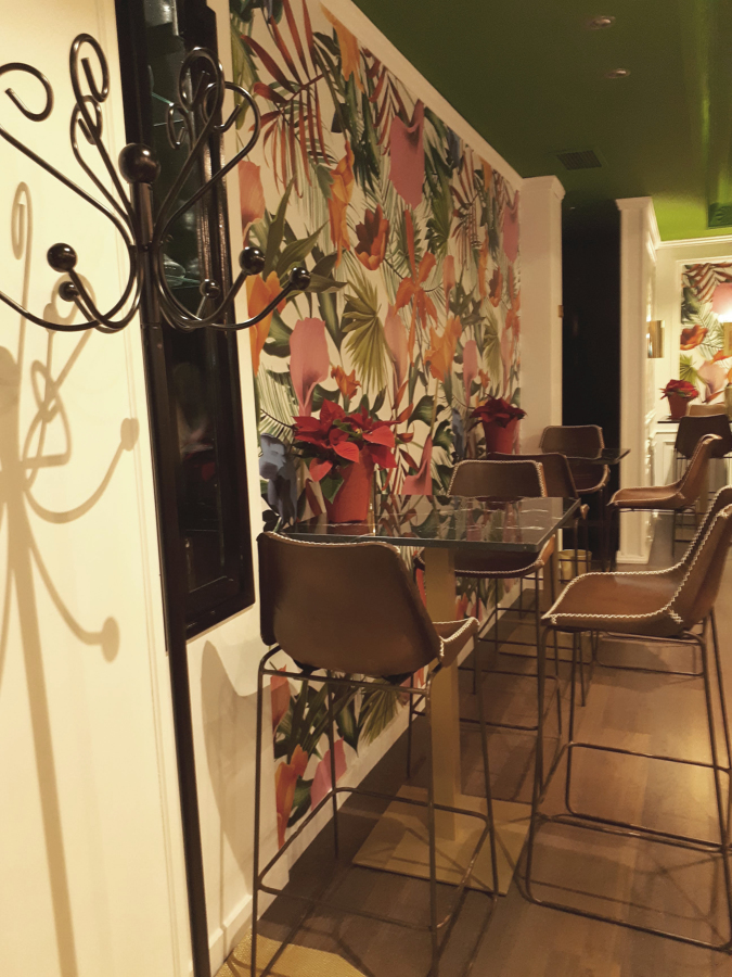 Restaurante: Detalle papel pintado