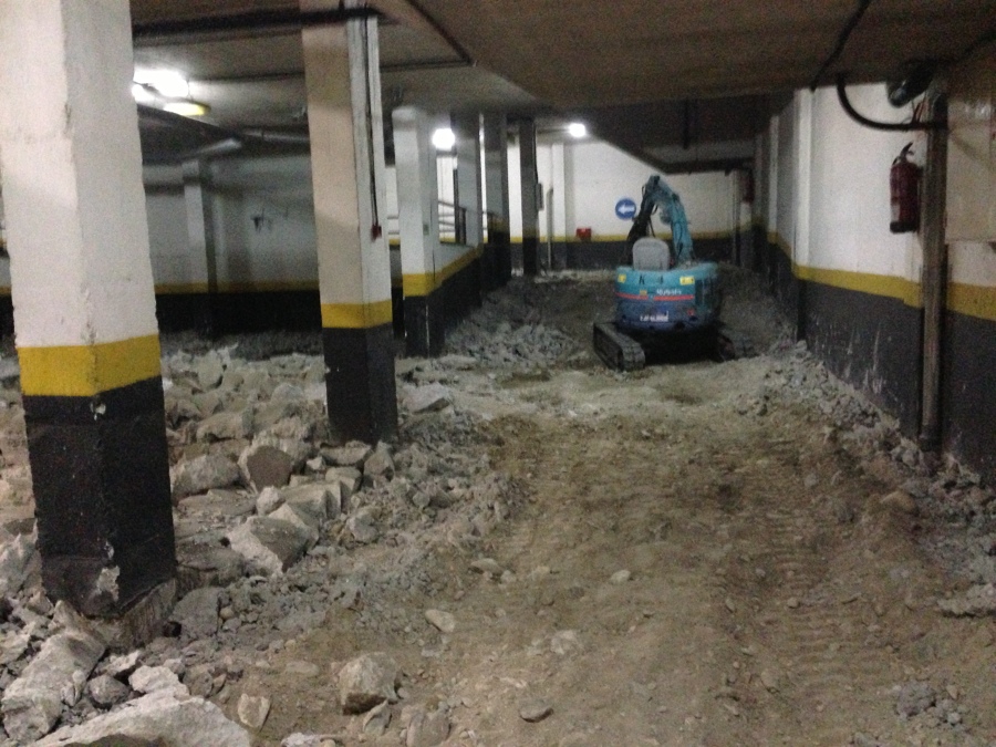 Retirada de cascotes.