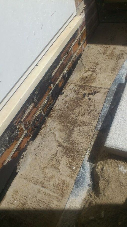 retirada de la tela asfáltica afectada