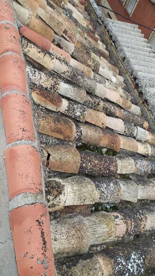 retirada de teja antigua