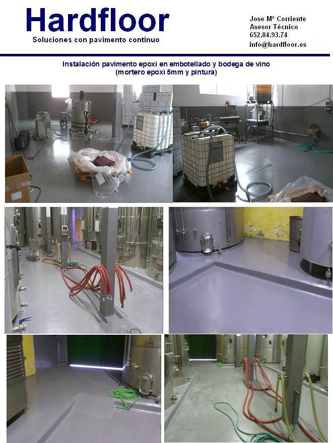 revestimento epoxi en suelo y paredes de bodega de vino