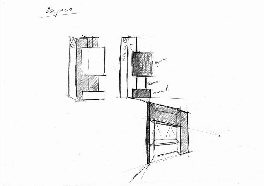 Revestimiento Chimenea Villa-real. Bocetos 2