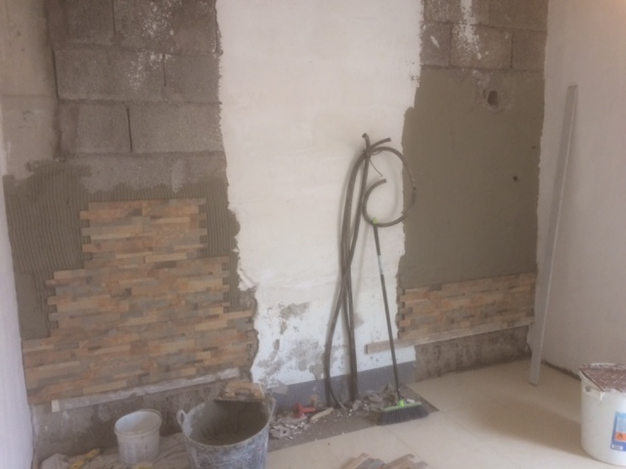 revestimiento de pared imitación piedra