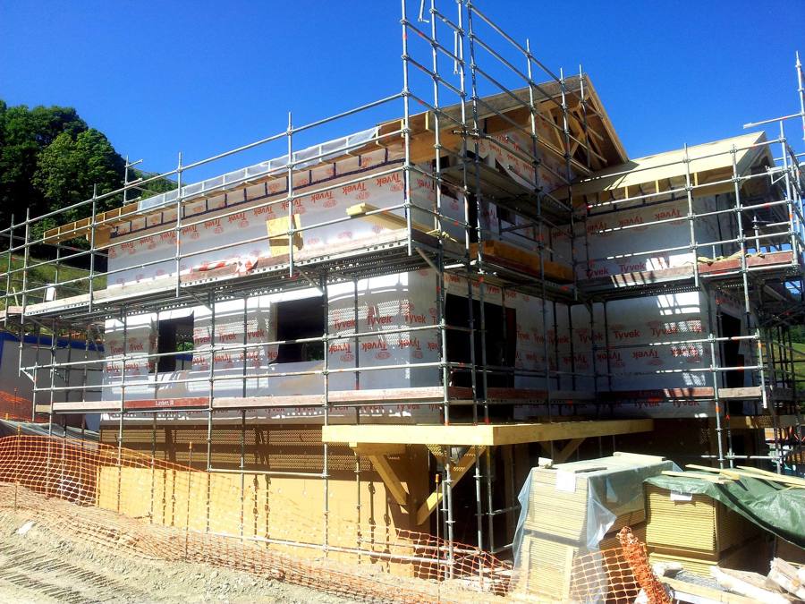 Revestimiento Tyvek-Wrap. Aislamiento.