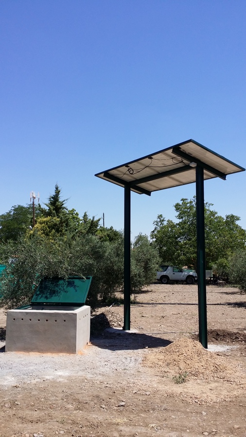 Riego solar directo de olivos