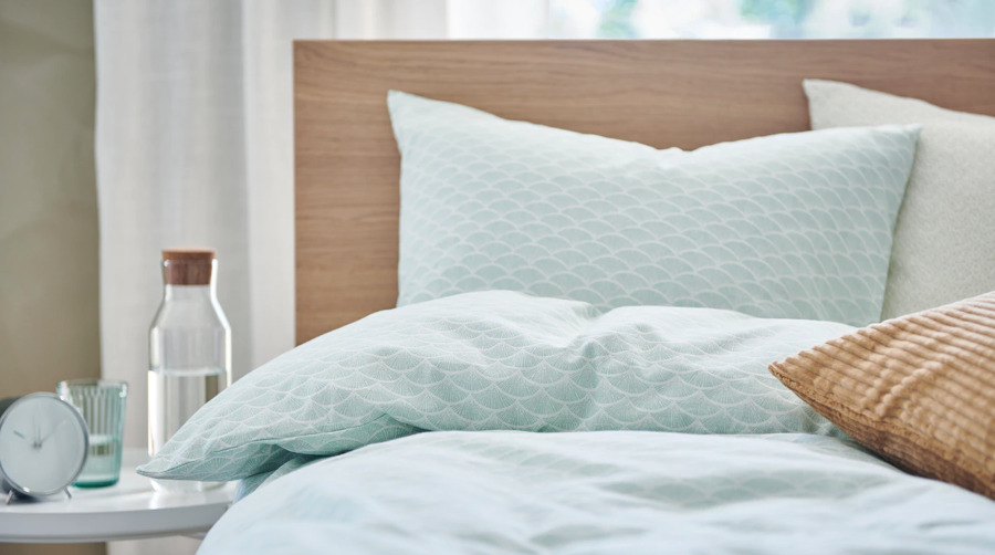 Ropa de cama en color turquesa de IKEA