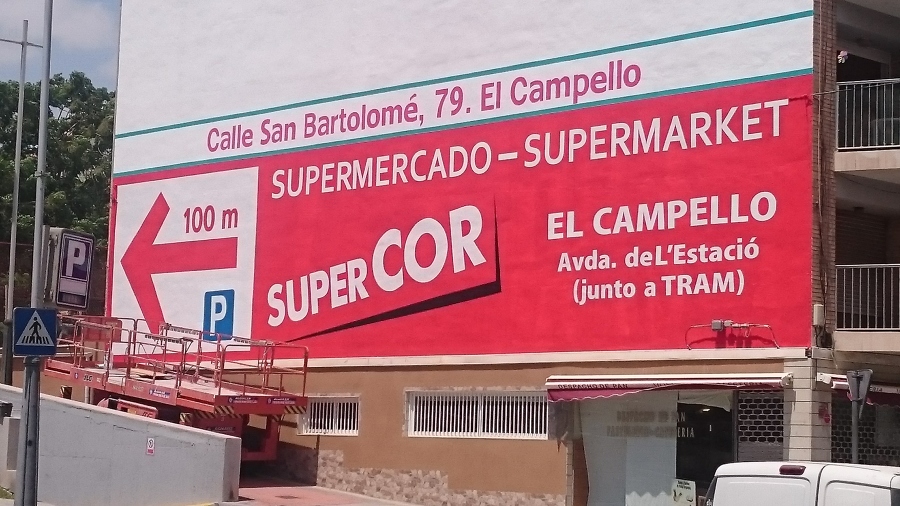 rotulacion de publicidad  en fachada